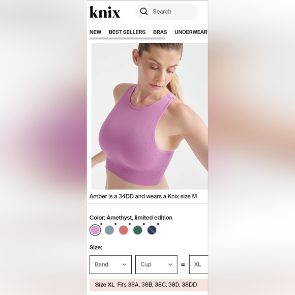 Knix Good To Go High Neck Seamless Bra - Picture 5 of 5